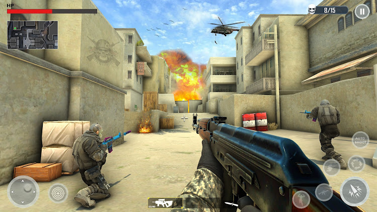 #1. Modern FPS Strike: Gun Games (Android) By: Fun Tengu Games