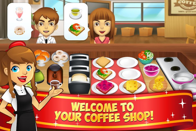 #1. My Coffee Shop: Cafe Shop Game (Android) By: Tapps Games