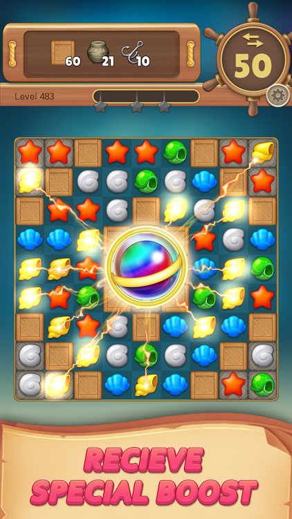 #2. Ocean Hunter : Match 3 Puzzle (Android) By: SuperDay