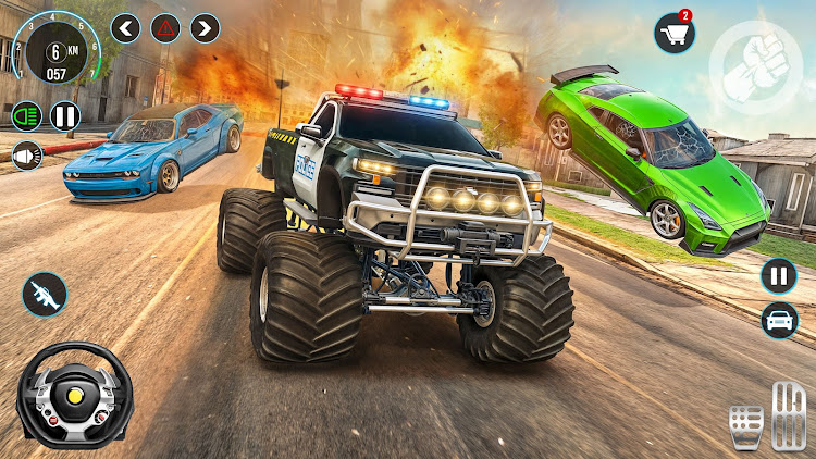 #1. Police Monster Truck Cop Games (Android) By: Gaming Switch