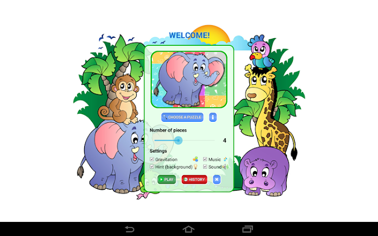 #1. Puzzles for kids (Android) By: ArininSoft