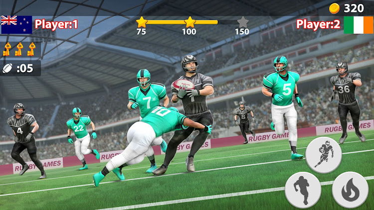 #1. Rugby Game: Flick Quarterback (Android) By: 1der Sports