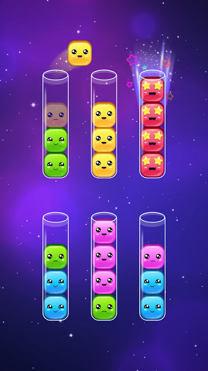 #1. Sort Jellies - Color Puzzle (Android) By: Veraxen Ltd.