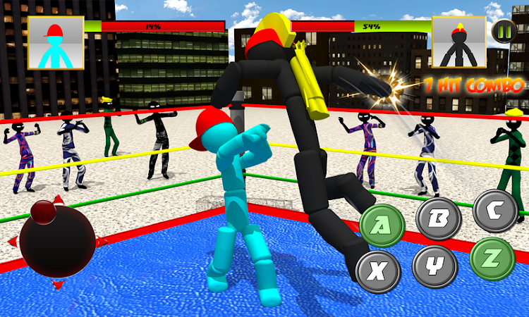 #1. Stickman Wrestling (Android) By: Black Cell Studio