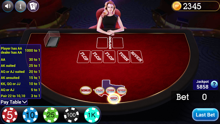 #1. Texas Holdem Progressive Poker (Android) By: Blue Wind Studio