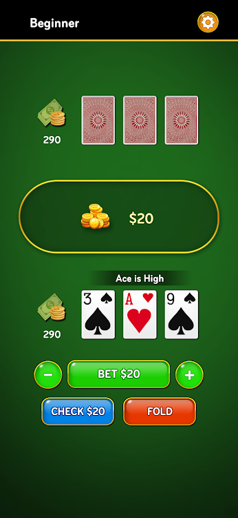 #1. Three Card Brag (Android) By: Red Game