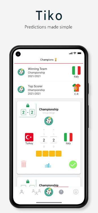 #1. Tiko: Soccer Predictor (Android) By: Tomer Ittah