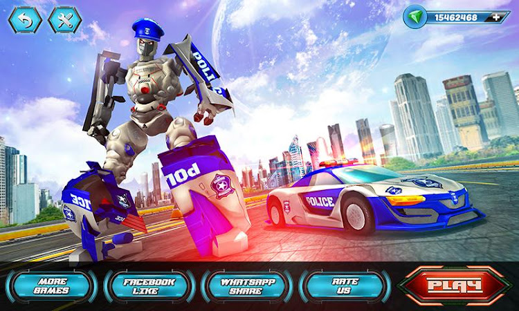 #1. US Police Robot Car Revenge (Android) By: Frenzy Games Studio