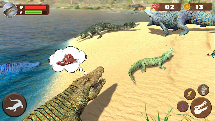 #1. Wild Crocodile Family Sim Game (Android) By: United Racing and Simulation Games